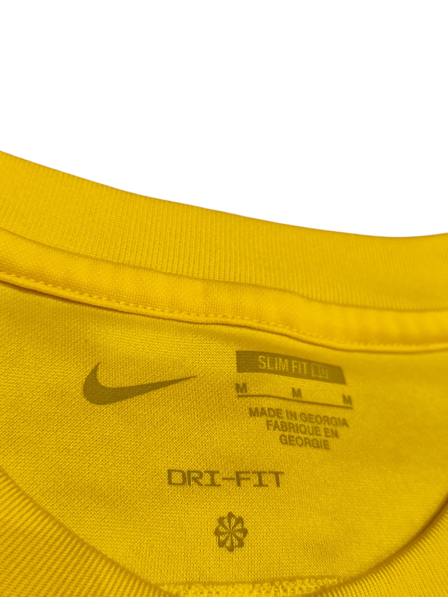 Nike Dri-FIT Mens Yellow EIL Crest Soccer Jersey Short Sleeve T-Shirt Size S #63