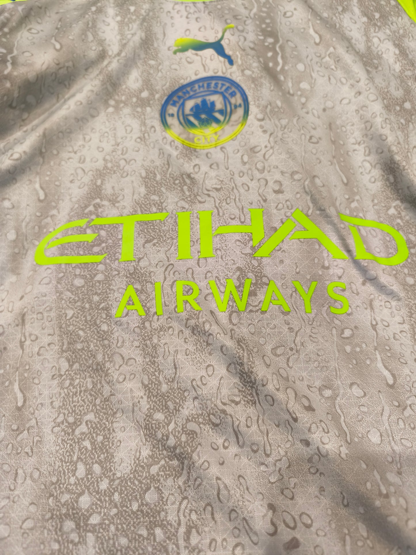 Puma Manchester City Cherki 10 Authentic Jersey Rain Or Shine Shirt Mens Sz 4XL