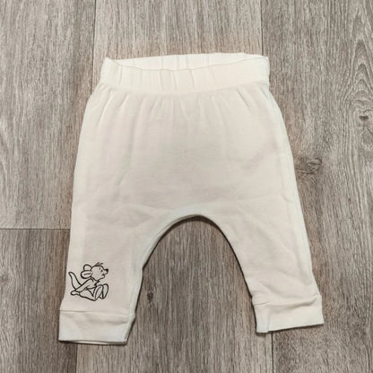 Disney Baby Roo Winnie the Pooh White Leggings Pants 0-3 Months 62cm 100% Cotton