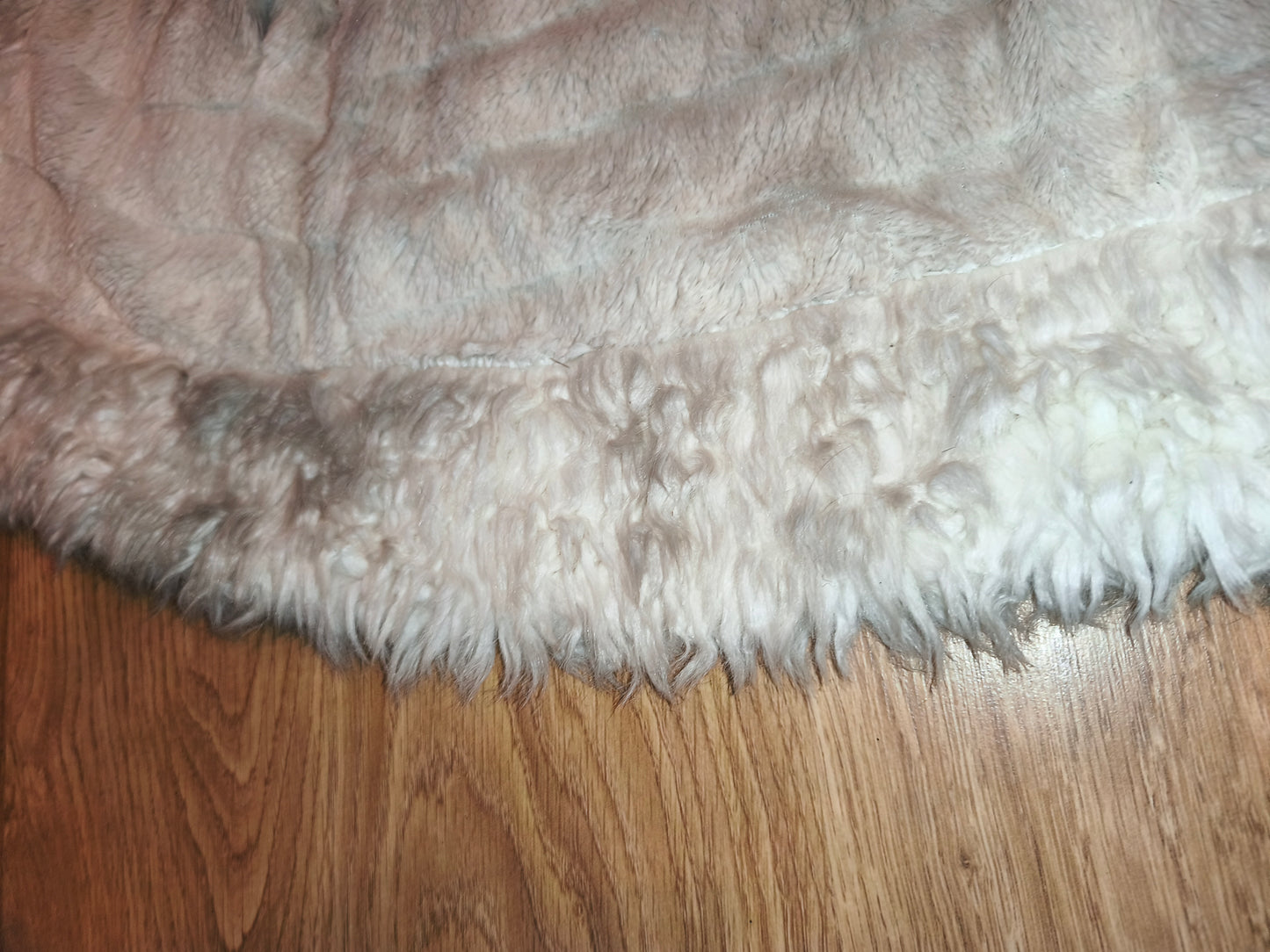 Vintage Fellymoon Tiered Faux Fur Hooded Vest - Alphabet Satin Lining (Size XXL)
