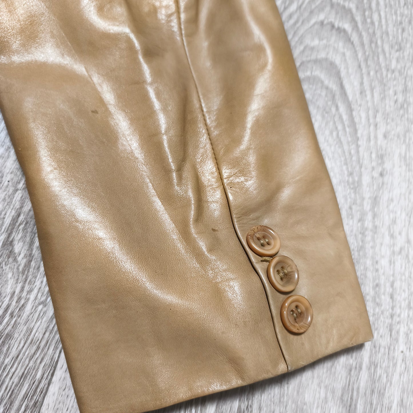 Tiger of Sweden Mens Tan Beige Soft Leather Blazer Jacket Two Button Coat