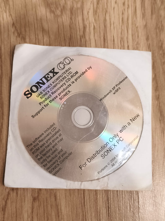 Vintage Sonex Co. Windows XP Professional w/ SP2 Product Recovery CD-ROM (2004)