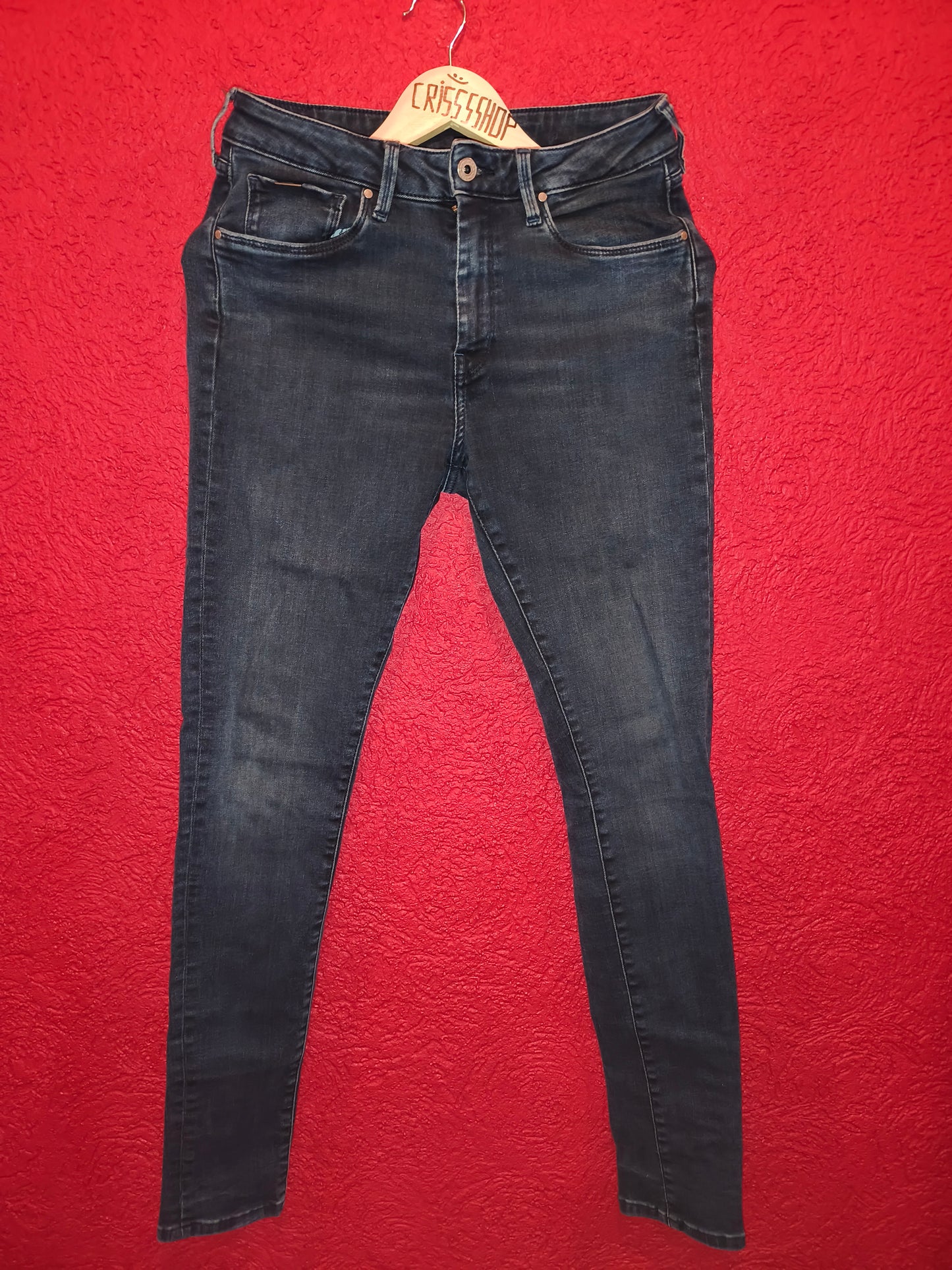Pepe Jeans London Women's Dark Wash Stretch Skinny Jeans – W38 (~29-30" Waist / L32)