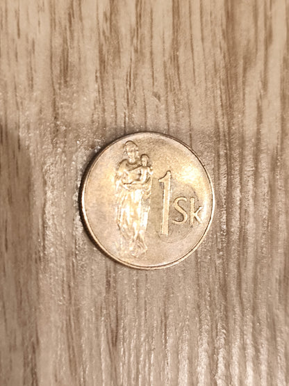 Slovakia 1 Koruna Coin – 1993 Vintage European Currency