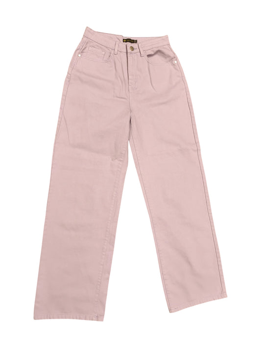 I SAW IT FIRST Lilac Pink Wide Leg Jeans High Waisted Denim Trousers UK 8 US 4