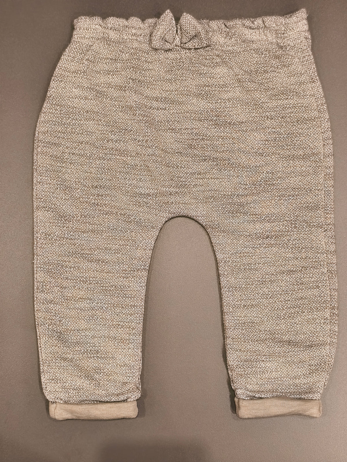 F&F Baby Glitter Knit Leggings / Trousers with Bow Detail | 18–24M