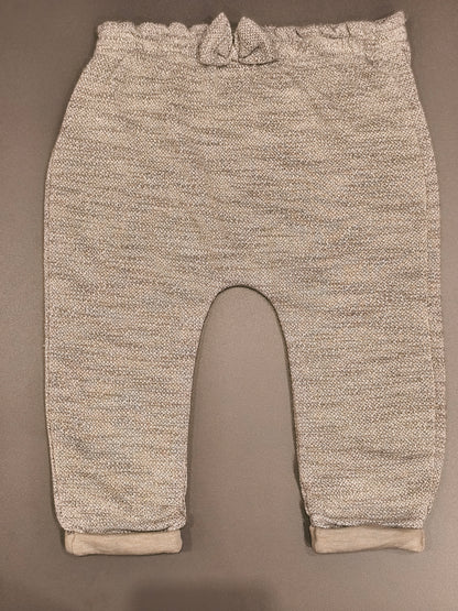 F&F Baby Glitter Knit Leggings / Trousers with Bow Detail | 18–24M