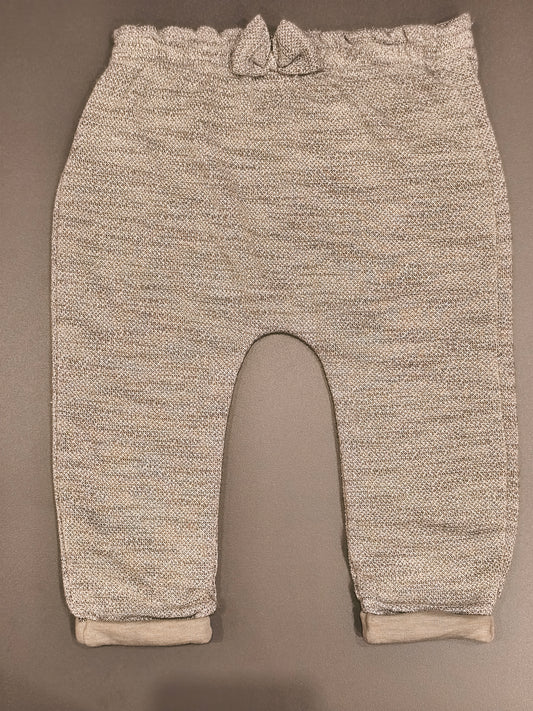 F&F Baby Glitter Knit Leggings / Trousers with Bow Detail | 18–24M