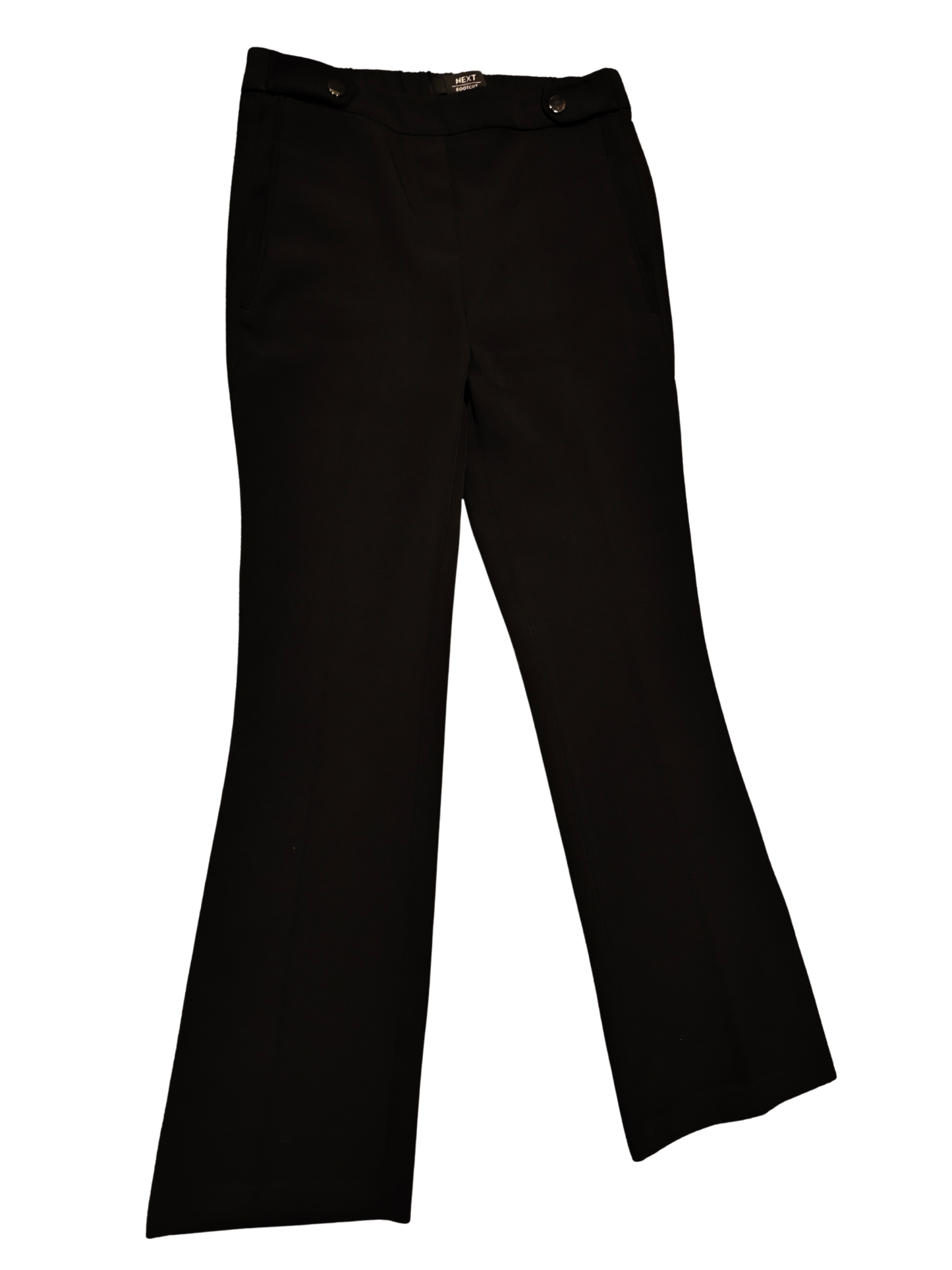 Next Black Bootcut Trousers Women’s UK 8 Regular Stretch Smart Work Office