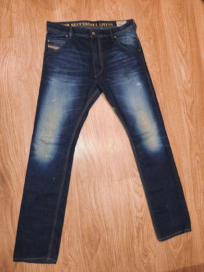 Vintage Diesel Krooley 1994 Men's Jeans W31 L32 Regular Slim Carrot Blue Denim