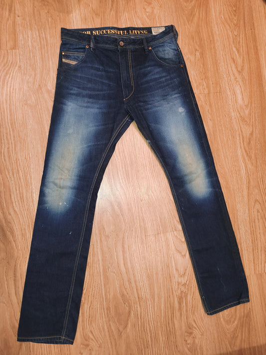 Vintage Diesel Krooley 1994 Men's Jeans W31 L32 Regular Slim Carrot Blue Denim