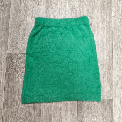 Freshman 1996 Green Fuzzy Knit Mini Skirt Women's Size S