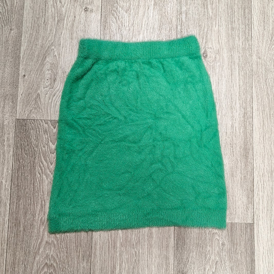 Freshman 1996 Green Fuzzy Knit Mini Skirt Women's Size S