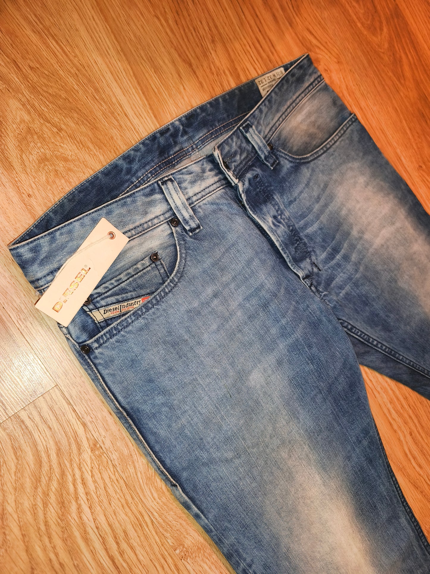 Vintage DIESEL Safado Jeans Men’s 32x32 Regular Slim Straight Wash 08801 Y2K NWT