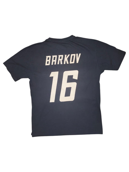 Finland Hockey Nation Barkov #16 T-Shirt Mens Size M Dark Blue Cotton SJRY