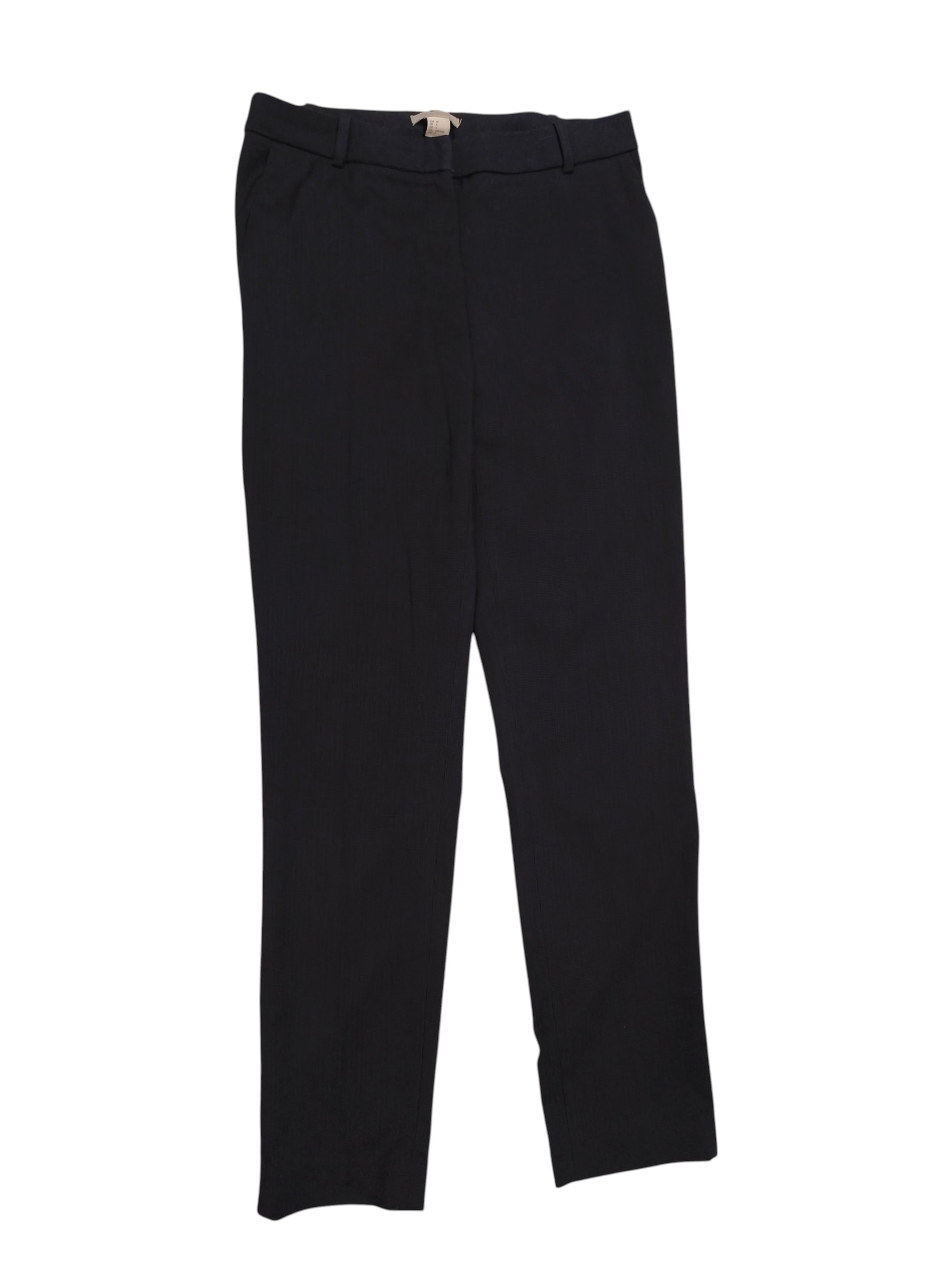 H&M Women's Black Textured Dress Pants Slim Cigarette Trousers Size EU – CRISSSHOP