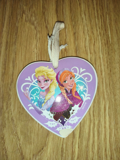 Disney Frozen Elsa & Anna Heart-Shaped Hanging Ornament