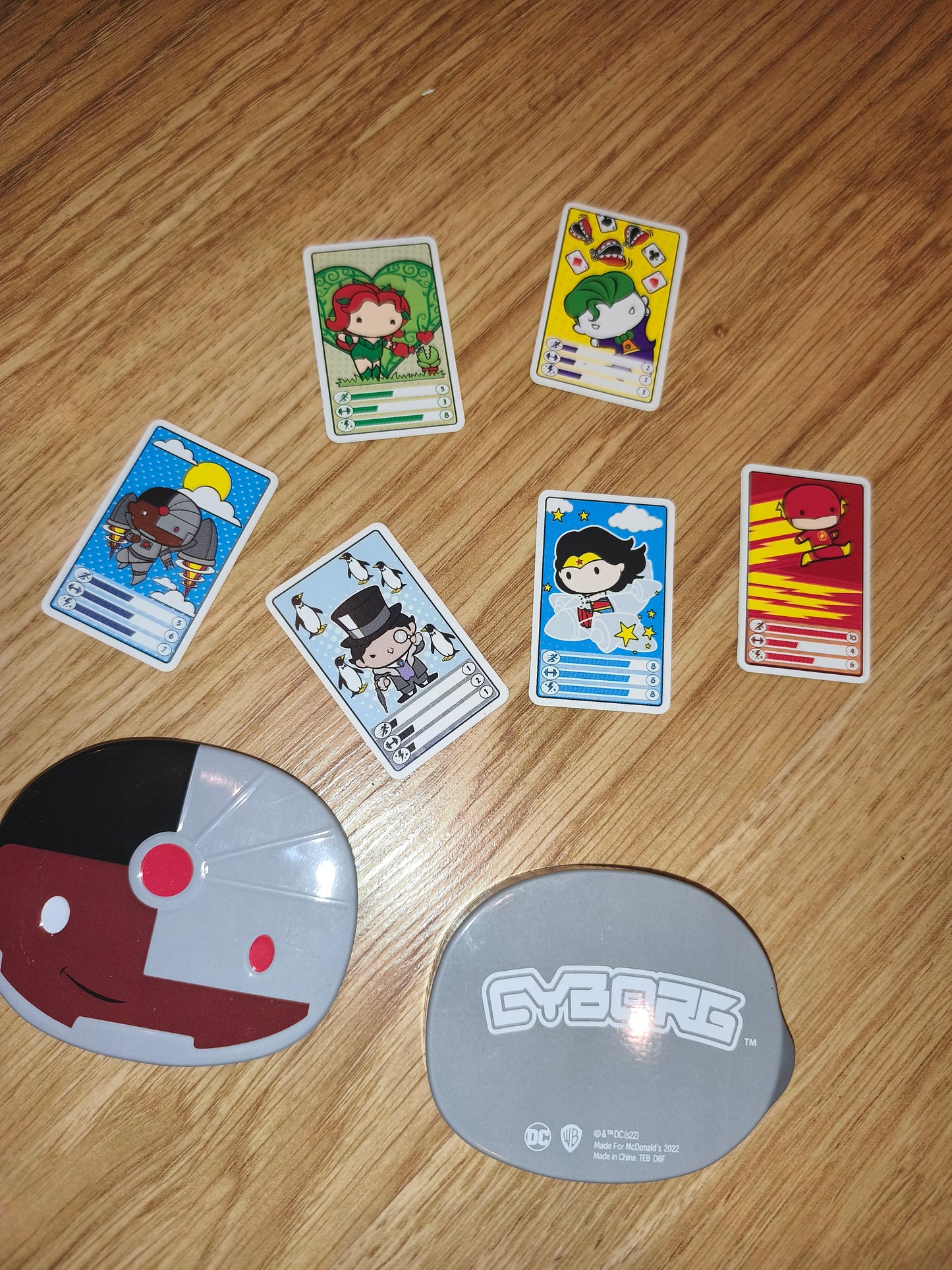 2022 McDonald's Happy Meal DC Super Heroes Cyborg Card Game Complete Set