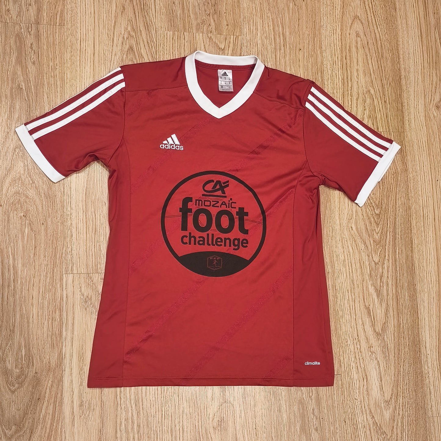 Adidas Red Soccer Jersey CA Mozaic Foot Challenge FFF French Shirt #9 Size M