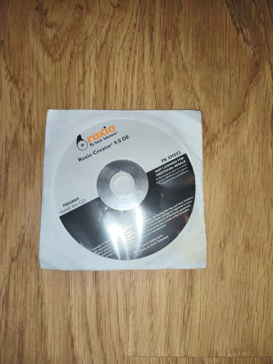 Roxio Creator 9.0 DE Installation CD Program Software Disc PN XM893 Genuine