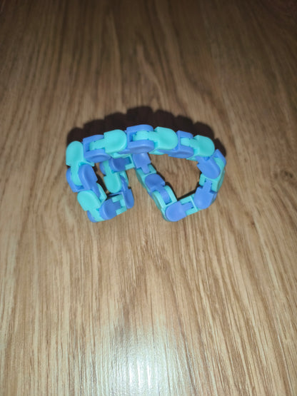 Snap and Click Wacky Tracks Fidget Toy | Articulated Sensory Chain
