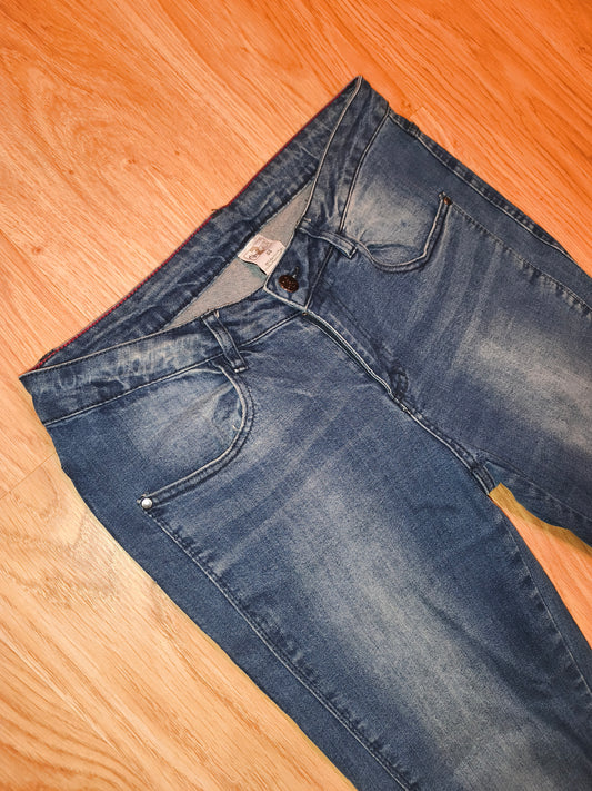 Up2Fashion Women's Stretch Denim Jeans in Mid Blue Wash | EU 44