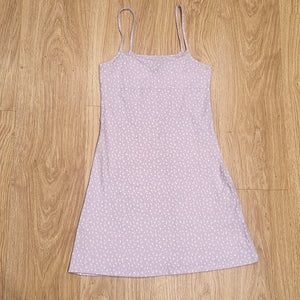H&M Divided Women XXS Purple Floral Spaghetti Strap Cami Mini Dress Stretch