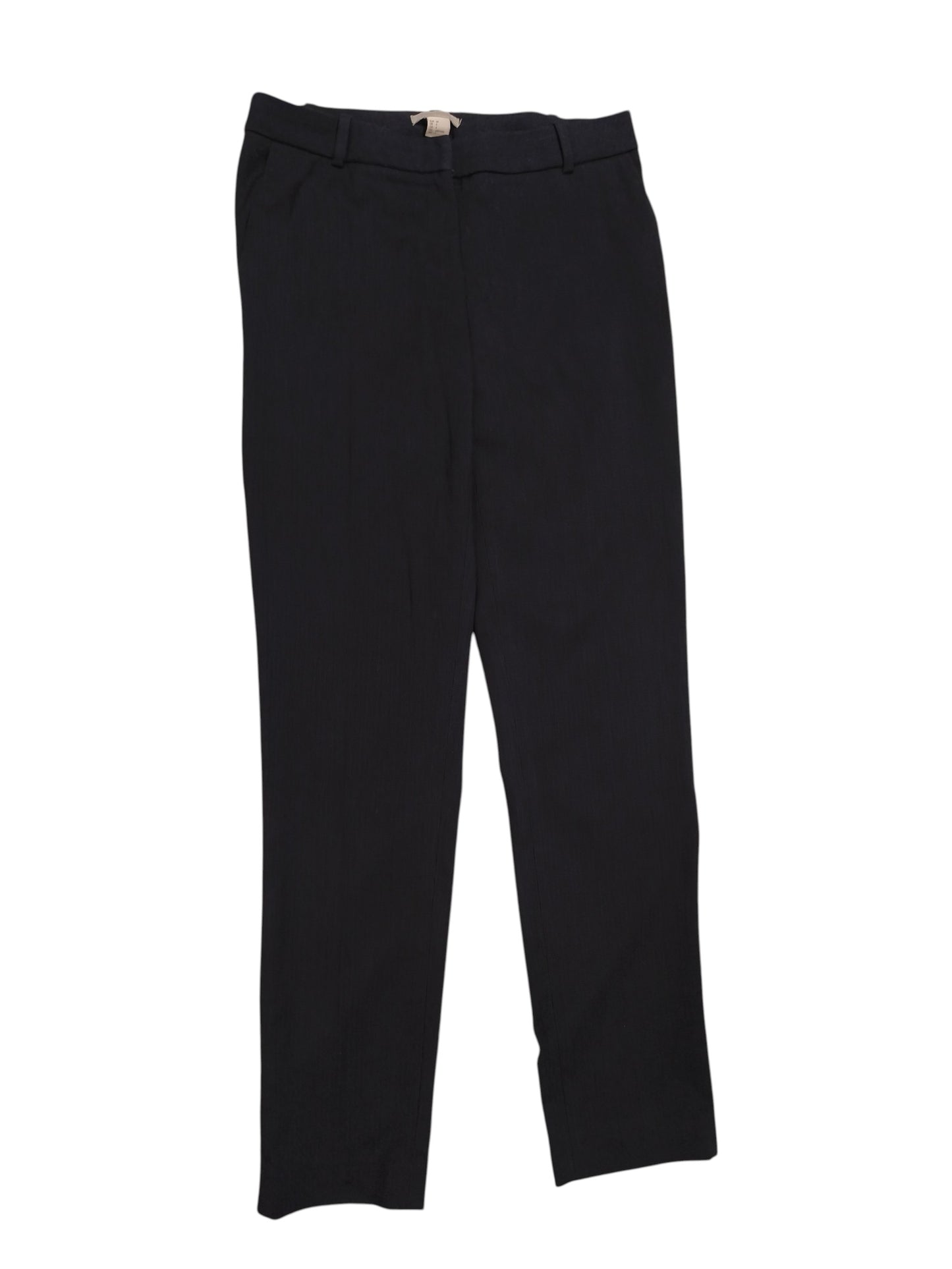 H&M Women's Black Textured Dress Pants Slim Cigarette Trousers Size EUR 34 US 4