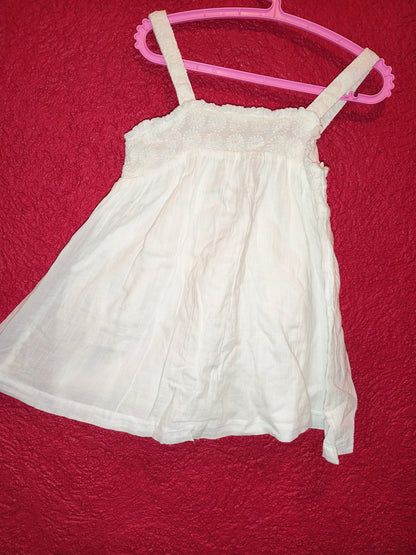 Mini Boden Girls White Broderie Anglaise Cotton Sun Top / Cami – Size 5-6 Years