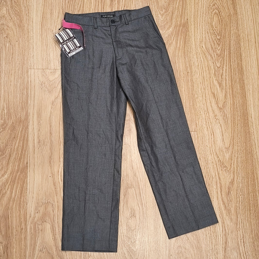 BHS Back2Flip Boys Grey School Trousers Pants Age 9 Height 134cm Adjustable Waist