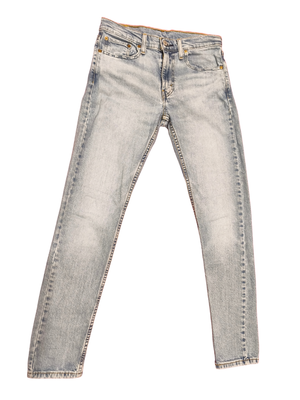 Levi’s 512 Lo-Ball Slim-Taper-Jeans für Herren, Größe 29, heller Denim, verkürzt und gerafft