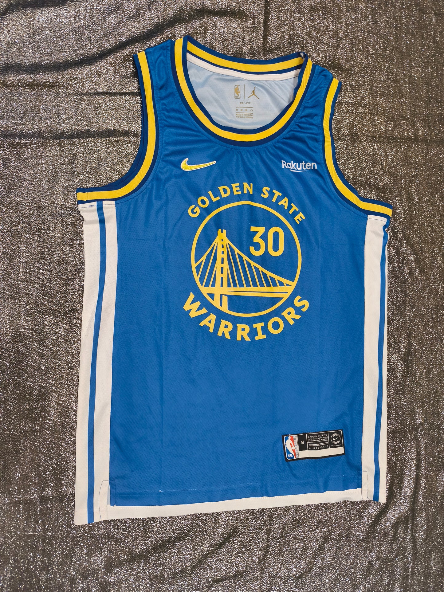 Nike Golden State Warriors Stephen Curry #30 Jersey Blue Size M Jordan Dri-Fit