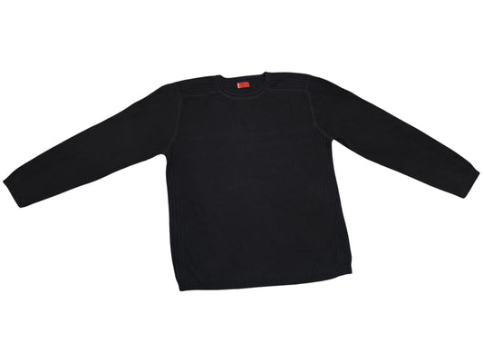 Levis Red Tab Knit Sweater Mens Large Black Crewneck Pullover Ribbed Vintage