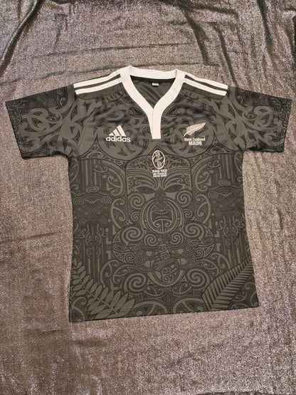 Adidas New Zealand Māori All Blacks "Rau Tau" 100 Years Rugby Jersey