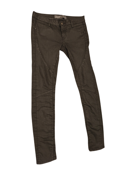 GUESS Los Angeles Women’s Skinny Jeans Waxed Coated Black Grey Size 28