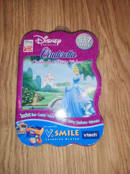 VTech V.Smile Smartridge Disney Princess Cinderella's Magic Wishes Game | CIB