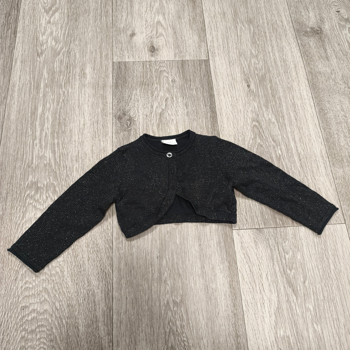 NEXT Baby Girls Bolero Cardigan Black Sparkly Glitter 3-6 Months Shrug
