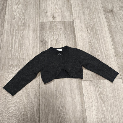NEXT Baby Girls Bolero Cardigan Black Sparkly Glitter 3-6 Months Shrug