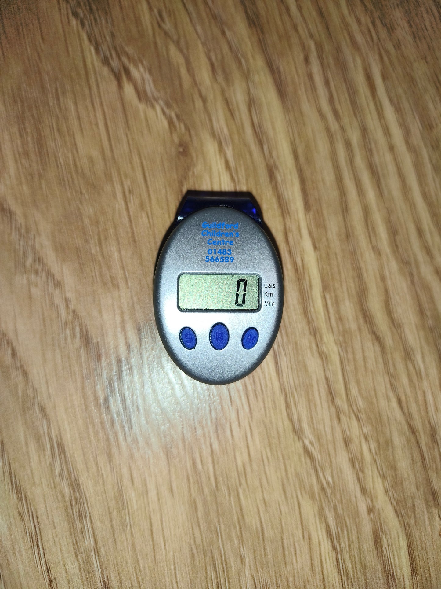 Vintage Multi-Function Clip-On Digital Pedometer | Retro Blue & Silver Step Tracker