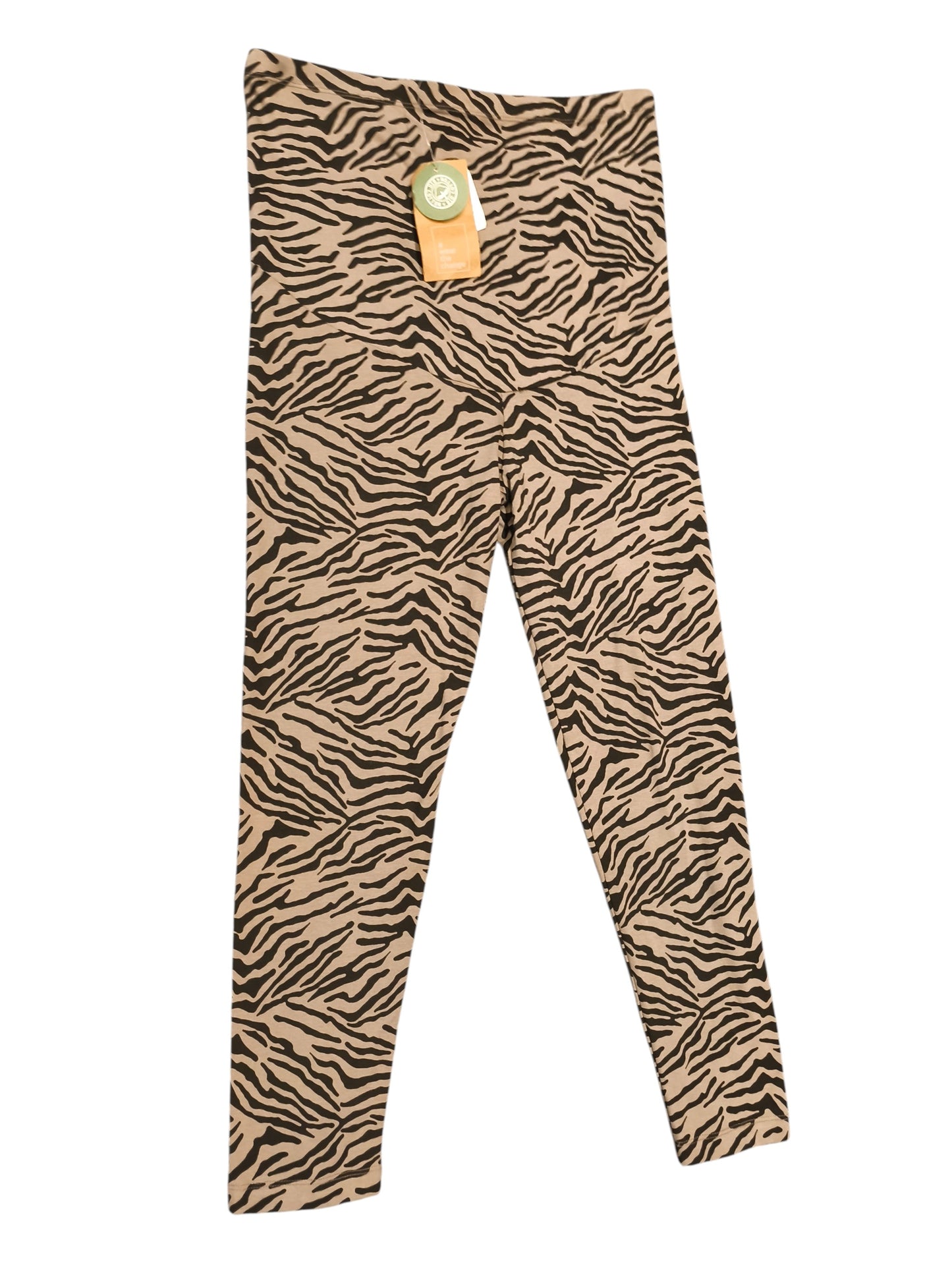 C&A Yessica Maternity Leggings Size S Small Zebra Print Bio Cotton Support Band