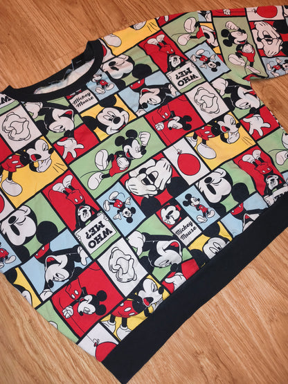 LC Waikiki x Disney Comic Strip Mickey Mouse Sweatshirt - Retro Colorful (Size S)