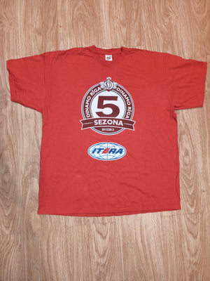Vintage Dinamo Riga KHL 5th Season (2012/2013) Fan T-Shirt – Red (Size XXL)