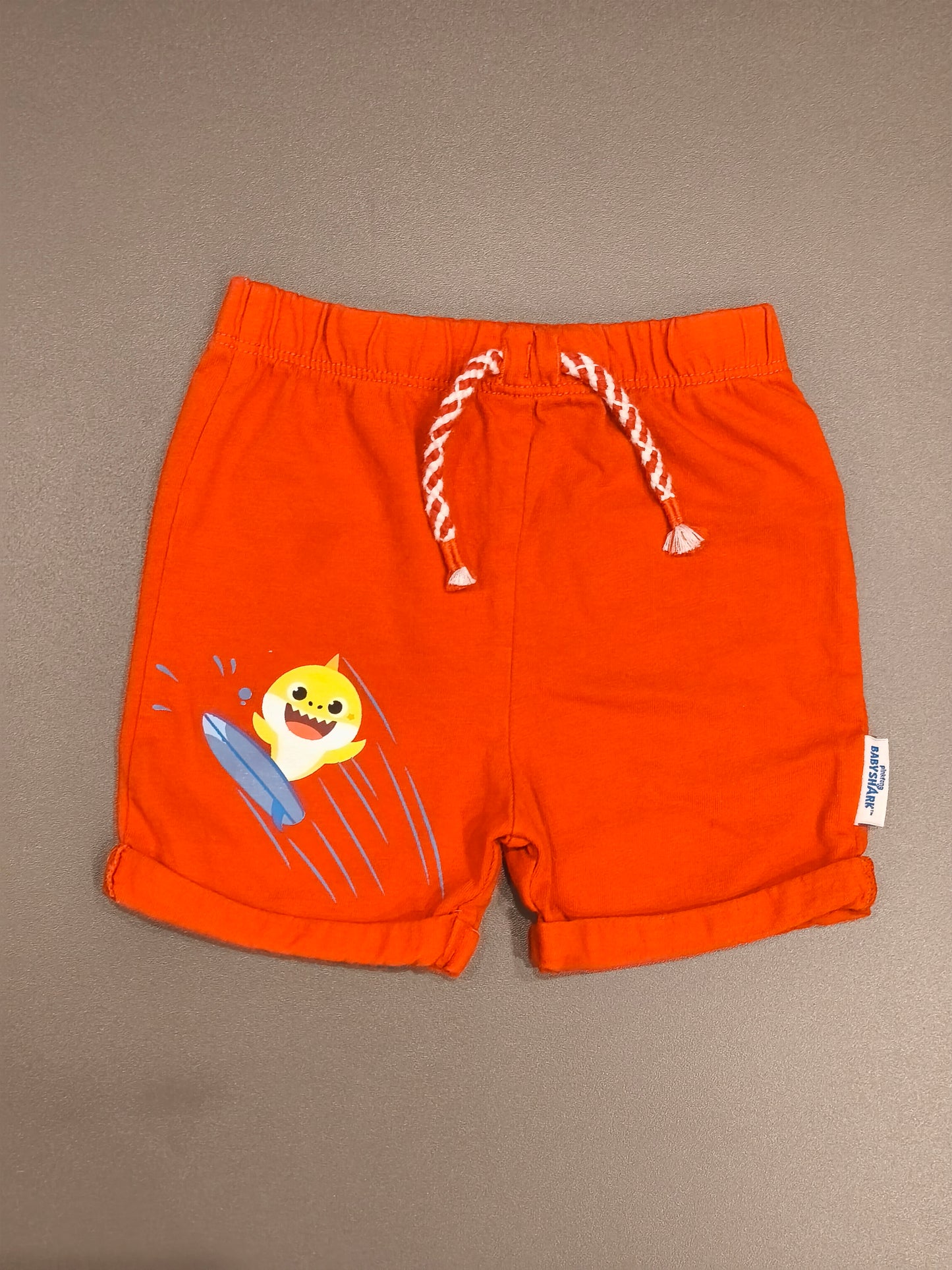 Pinkfong Baby Shark Orange Surfing Shorts - Size 6-9 Months (Height 74cm)