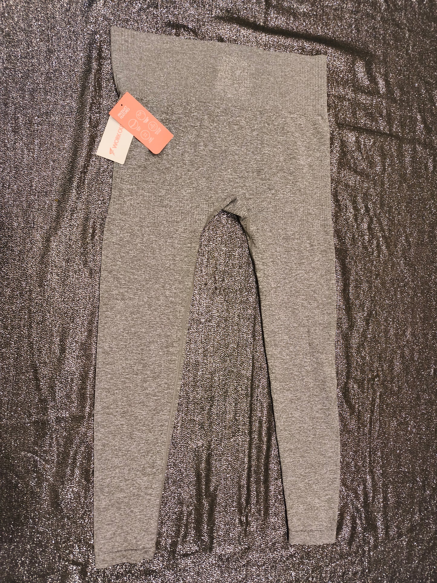 Primark Work Out Seamless Grey Marl Leggings - X-Large XL (UK 18/20) - NWT