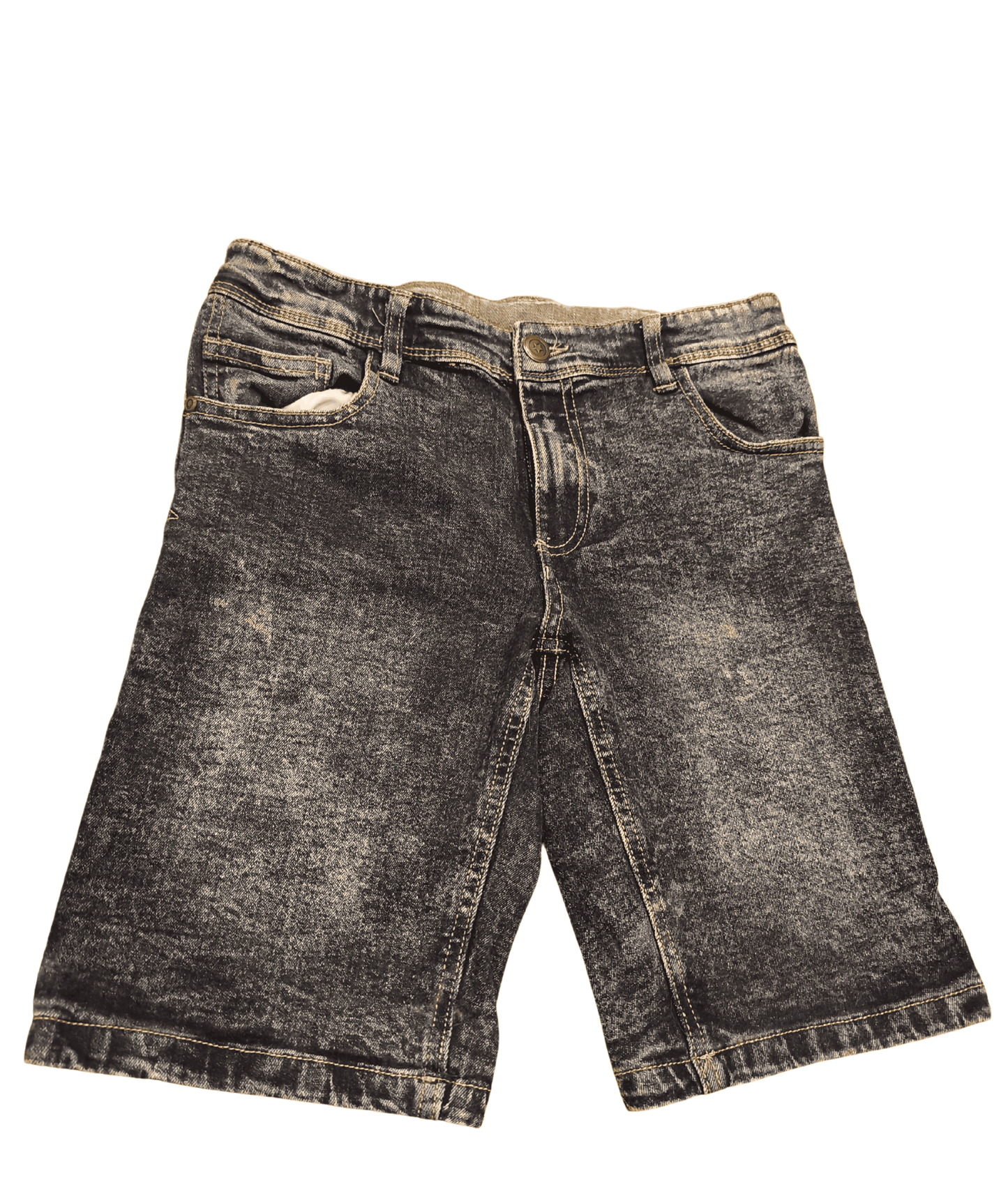 Destination Boys Denim Shorts Size 146 Blue Acid Wash Adjustable Waist Jeans