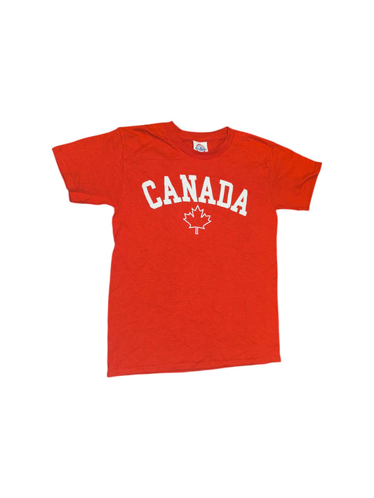 Delta Pro Weight Canada T Shirt Youth Small Red Maple Leaf Souvenir Graphic Tee