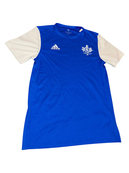 ADIDAS Climalite VfB Fallersleben Sports T-Shirt Men's Size S Blue White DP3231