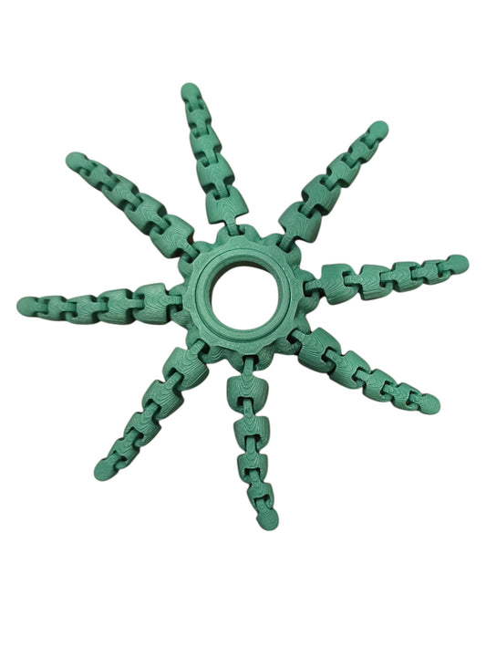 3D Printed Articulated Starfish Fidget Toy - Flexible Jointed Sensory Toy