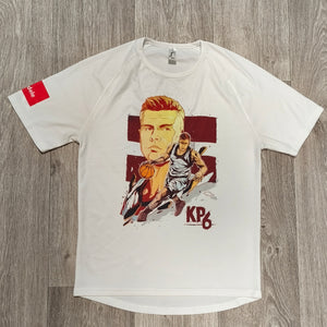 SOL'S Kristaps Porzingis KP6 Latvia Basketball T-Shirt Size XS White Graphic