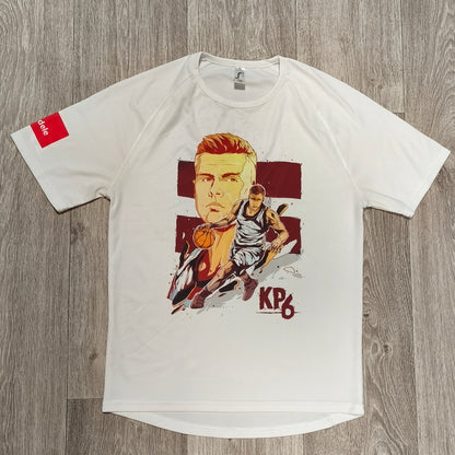 SOL'S Kristaps Porzingis KP6 Latvia Basketball T-Shirt Size XS White Graphic